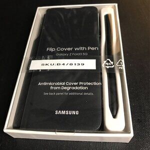 Flip Cover with Pen for Samsung Galaxy Z Fold3 5G - Black